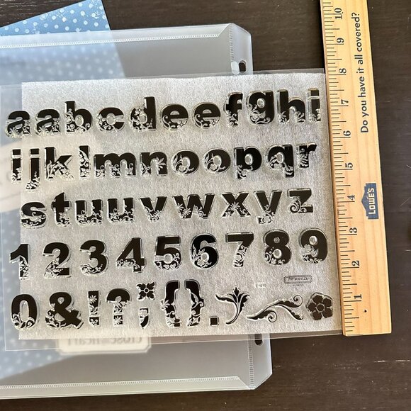 Acrylix Alphabet & Numbers Stamps Set With Flourishes e1019 - Picture 2 of 3